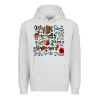 Dove Grey winter festive essentials Premium Hoodie - CowhideDigitalArt