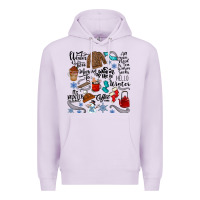 Lilac winter festive essentials Premium Hoodie - CowhideDigitalArt