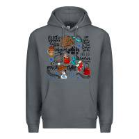 Rock winter festive essentials Premium Hoodie - CowhideDigitalArt