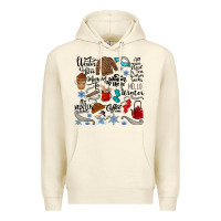 Sandshell winter festive essentials Premium Hoodie - CowhideDigitalArt