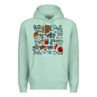 Seafoam winter festive essentials Premium Hoodie - CowhideDigitalArt