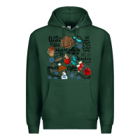 Sports Green winter festive essentials Premium Hoodie - CowhideDigitalArt