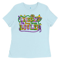 Baby Blue laissez les bons temps router Ladies Tee - CowGirlArtShop