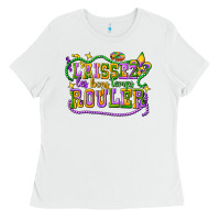 White laissez les bons temps router Ladies Tee - CowGirlArtShop