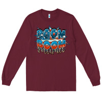 Burgundy Boom boom Mama Long Sleeve Tee - FaDigitalArtStudio