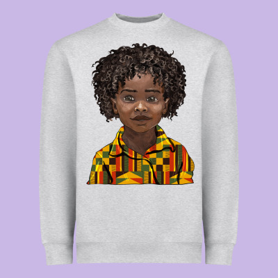 Black Boy Heavyweight Sweatshirt Designed By Barkaloodesign
