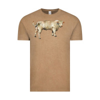 Vintage Coffee charolais bull Vintage Tee - RanaPortraitStore