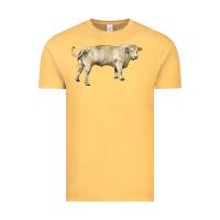 Vintage Mustard charolais bull Vintage Tee - RanaPortraitStore