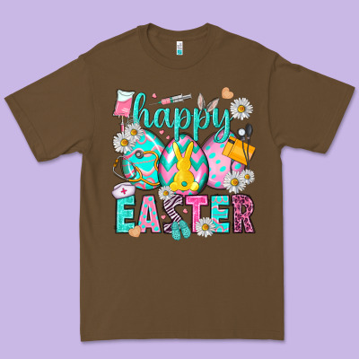 Happy Easter Egg Nurse Premium Tee Designed By Howdyjamesfarm