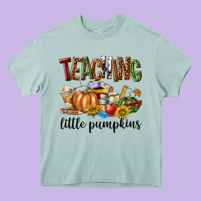 Teaching Little Pumpkins Heavy Core Tee Designed By Texasbilliewilder