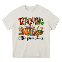 Cream Teaching Little Pumpkins Heavy Core Tee - texasbilliewilder