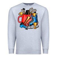 Heather Grey hockey coffee Premium Sweatshirt - AdoDesignShop