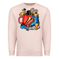 Pale Pink hockey coffee Premium Sweatshirt - AdoDesignShop