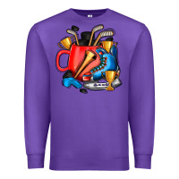 Purple hockey coffee Premium Sweatshirt - AdoDesignShop