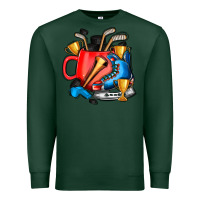 Sports Green hockey coffee Premium Sweatshirt - AdoDesignShop