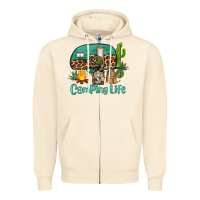 Sandshell camping life caravan and gnome Zipper Hoodie - BarkalooDesign