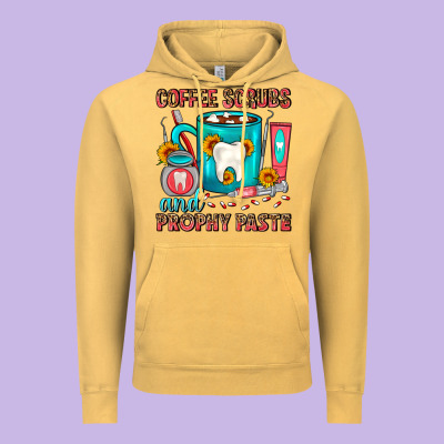 Coffee Scrubs And Prophy Paste Dentist Coffee Vintage Hoodie Designed By Fadigitalartstudio