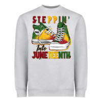 Heather Grey steppin' into juneteenth Heavyweight Sweatshirt - BarkalooDesign