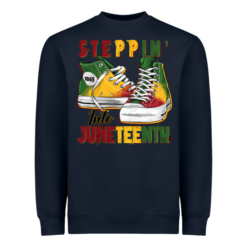 Steppin' Into Juneteenth Heavyweight Sweatshirt by BarkalooDesign | Teevron