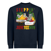 Navy steppin' into juneteenth Heavyweight Sweatshirt - BarkalooDesign