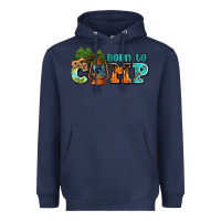 Navy born to camp with guitar Heavyweight Hoodie - AdoDesignShop