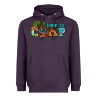 Plum born to camp with guitar Heavyweight Hoodie - AdoDesignShop