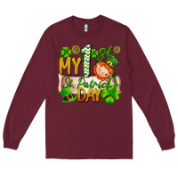 Burgundy my 1st st patricks day Long Sleeve Tee - FaDigitalArtStudio