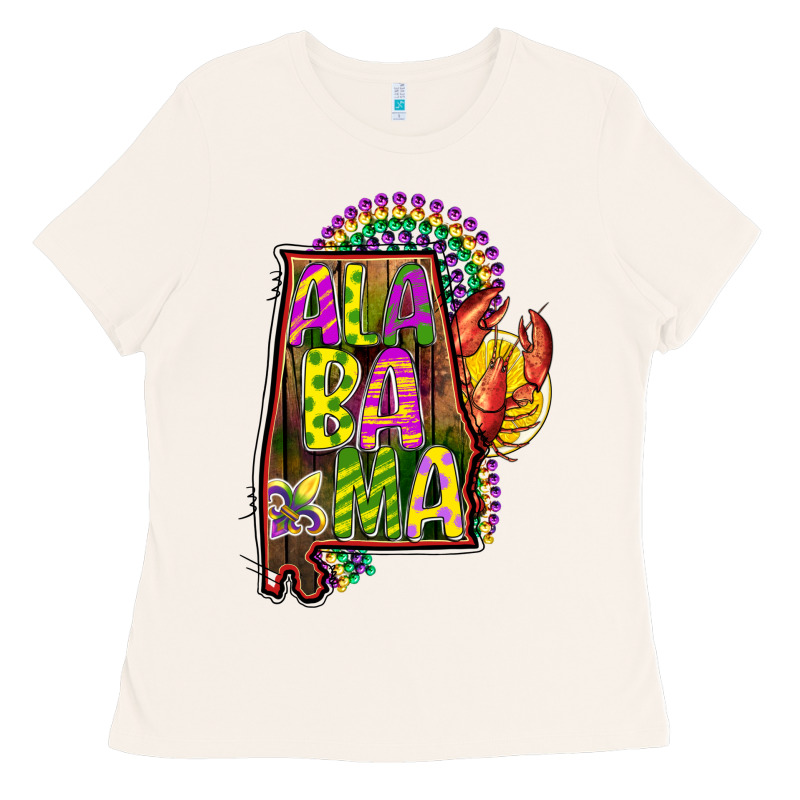 Mardi Gras Alabama Map Ladies Tee by CowGirlArtShop | Teevron