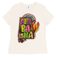 Bone mardi gras alabama map Ladies Tee - CowGirlArtShop