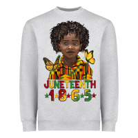 Heather Grey juneteenth 1865 black boy Heavyweight Sweatshirt - BarkalooDesign