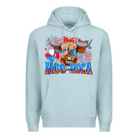 Blue Mist moo rica Premium Hoodie - CowhideDigitalArt