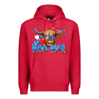 Cardinal moo rica Premium Hoodie - CowhideDigitalArt