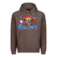 Coffee moo rica Premium Hoodie - CowhideDigitalArt
