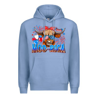 Colony Blue moo rica Premium Hoodie - CowhideDigitalArt