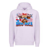 Lilac moo rica Premium Hoodie - CowhideDigitalArt