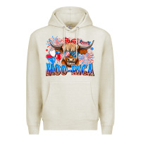 Oatmeal Heather moo rica Premium Hoodie - CowhideDigitalArt