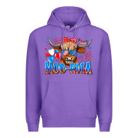 Purple moo rica Premium Hoodie - CowhideDigitalArt