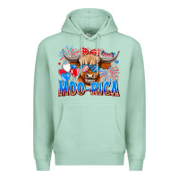Seafoam moo rica Premium Hoodie - CowhideDigitalArt
