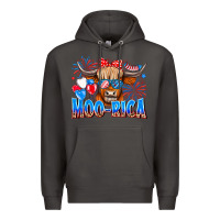 Smoke moo rica Premium Hoodie - CowhideDigitalArt