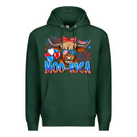 Sports Green moo rica Premium Hoodie - CowhideDigitalArt
