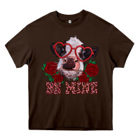 Chocolate Brown be mine valentine's day calf Heavy Core Tee - RanaPortraitStore