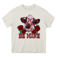 Cream be mine valentine's day calf Heavy Core Tee - RanaPortraitStore