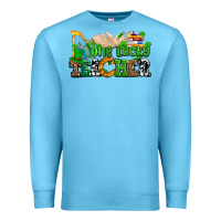 Ocean Blue one lucky teacher Premium Sweatshirt - AdoDesignShop