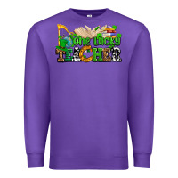Purple one lucky teacher Premium Sweatshirt - AdoDesignShop