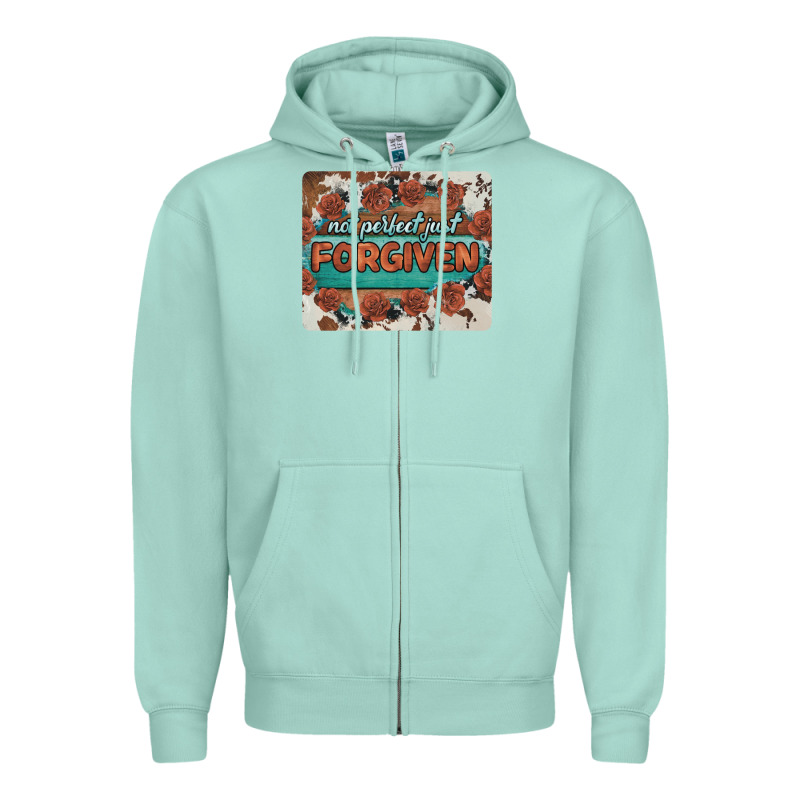 Not Perfect Just Forgiven Zipper Hoodie by BarkalooDesign | Teevron