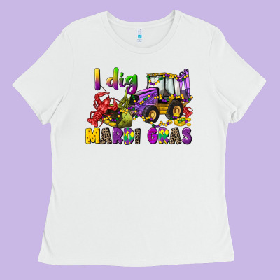 I Dig Mardi Gras Ladies Tee Designed By Cowgirlartshop