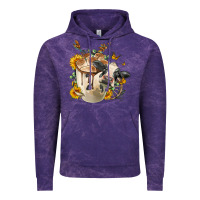 Cloud Purple Black And White Cow Coffee cup Vintage Hoodie - FaDigitalArtStudio
