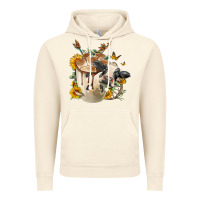 Vintage Artic Black And White Cow Coffee cup Vintage Hoodie - FaDigitalArtStudio