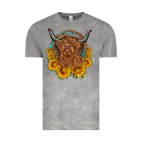 Cloud Rock cow sunflower leopard Vintage Tee - OliviaCreatesArt