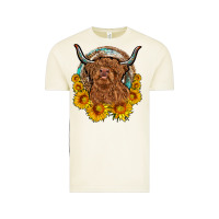 Vintage Arctic cow sunflower leopard Vintage Tee - OliviaCreatesArt